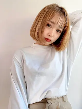 ミディアム カラー ヘアアレンジ キッズ 韓国/トレンド レイヤー【101】のヘアスタイル