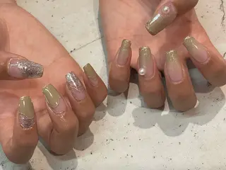 ネイル 韓国/ワンホン/長さ 出しつけ放題🎀のネイルデザイン