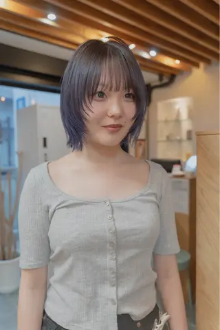 ショート カラー 割引中‼️縮毛矯正 船橋駅5分/鈴木杏美のヘアスタイル