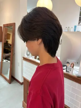 ショート パーマ ヘアアレンジ メンズ 垢抜けメンズカット/ 毛流れパーマ/ユウトのヘアスタイル