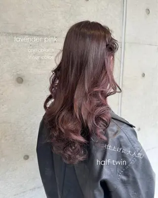 ロング カラー ヘアアレンジ ヘアセット/レイヤー 赤み消し/はるかのヘアスタイル