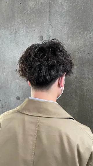 パーマ メンズ もりたみかこ 美容師お休み中のヘアスタイル