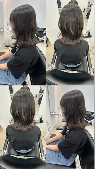ミディアム 阿部野 明優梨のヘアスタイル