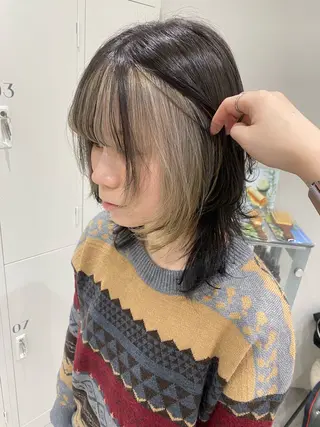 ミディアム カラー ヘアアレンジ ボブ /ニュアンス/ satomi🧸💖のヘアスタイル