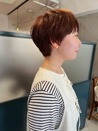 ショート カラー 暖色/パーマ 🌼クニトウメイのヘアスタイル