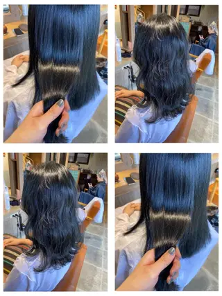 カラー 🩵盛れる顔周り/ 艶カラーemi🩵のヘアスタイル