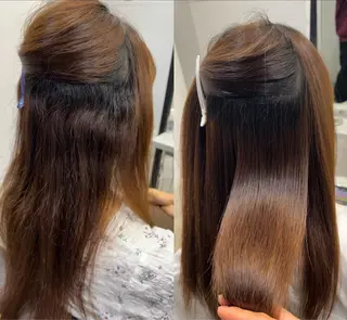 ミディアム ハイトーンカラー が絶対可愛い✨泰聖✨のヘアスタイル