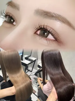 マツエク・マツパ 弥音/束感まつ毛🎀 /透明感カラー🫧のヘアスタイル
