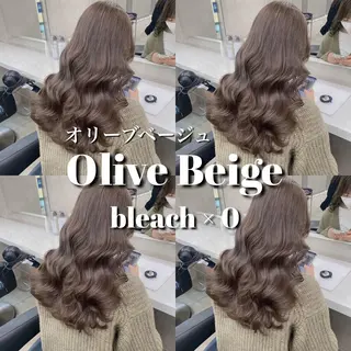 ロング カラー ブリーチ縮毛矯正飛我 韓国ヘア🫧のヘアスタイル