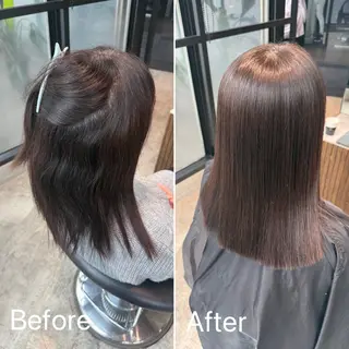 ミディアム 新宿/新宿三丁目 縮毛矯正/タカユキのヘアスタイル