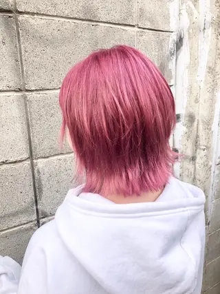 ショート カラー 最高級エクステ /羽エクステ白石宇由のヘアスタイル
