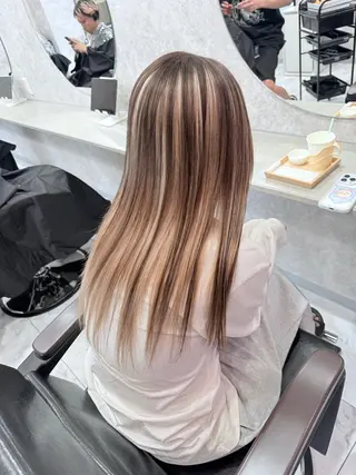ロング カラー 🌺ハイトーン🌺 矢葺 なぎさ🌺🌺のヘアスタイル