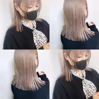 ミディアム カラー Shiho お洒落な エクステ♡ハイトーンのヘアスタイル