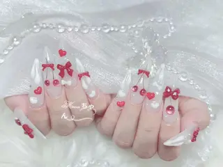 ネイル MochiMochi 🎀新宿／長さ出しのネイルデザイン