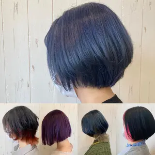 ミディアム ヘアカラー&縮毛矯正 STAR☆RIVERのヘアスタイル