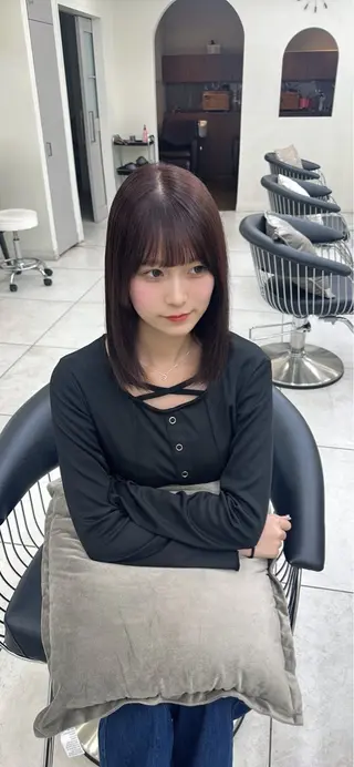 セミロング カラー 艶髪／ブリーチ🌟 銀座/HARUKAのヘアスタイル