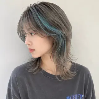 ミディアム カラー HAREru. モデル募集【戸塚】のヘアスタイル
