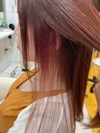 セミロング カラー 柳川 玲也のヘアスタイル