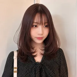 ミディアム Ami/くびれヘア /ピンクカラー🌷のヘアスタイル