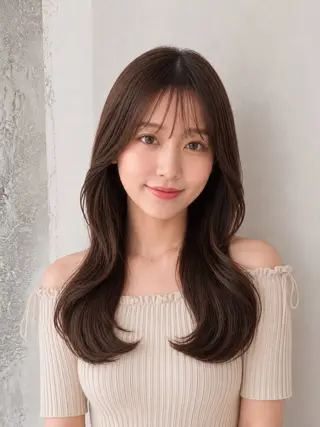 セミロング 🧡くびれヘア/前髪 顔周り🧡久原結衣のヘアスタイル