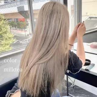 ロング カラー エクステ🩵ブリーチ 韓国ヘア🩵KAEのヘアスタイル