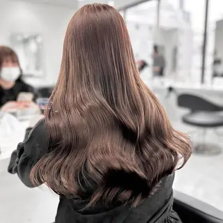 ロング カラー ヘアアレンジ 🫧モテる💗ダメー ジレスハイトーン🫧のヘアスタイル