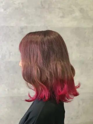 セミロング カラー 河野 有希のヘアスタイル
