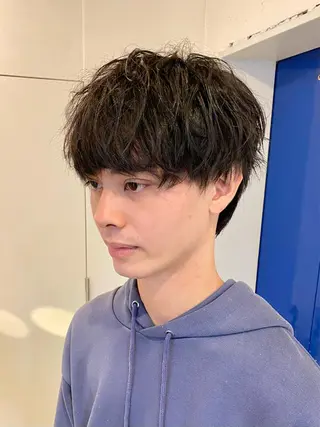 ショート パーマ メンズ JINKIメンズ特化 メンズカットパーマのヘアスタイル