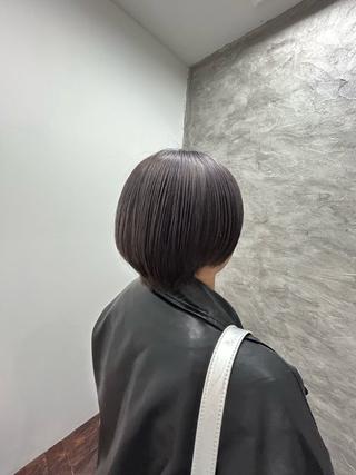 ショート カラー 酸性ストレート/ ボブ/暖色/リコのヘアスタイル