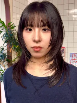 ミディアム カラー レイヤー専門家 ダブルカラー修のヘアスタイル