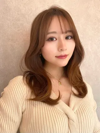 ミディアム カラー 上品ヘア🤍顔周り/ レイヤー✨/林遼一郎のヘアスタイル