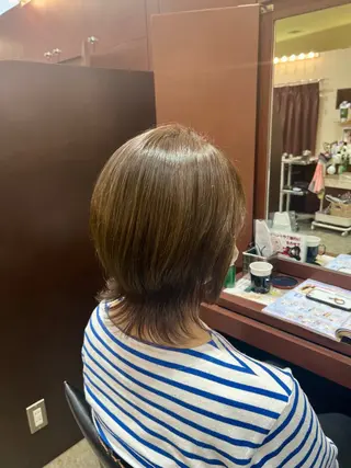 ミディアム cure k  / 阿部まちこのヘアスタイル