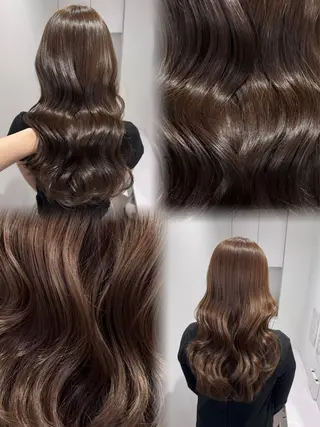 セミロング 透明感カラー🫧⌇ AO🫐🩵のヘアスタイル