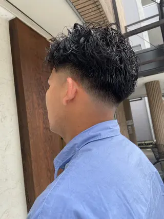 ショート パーマ メンズ MATSURI BASE.AWAJIのヘアスタイル