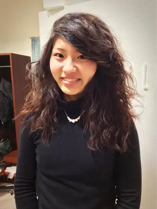 ミディアム カラー パーマ ヘアアレンジ メンズ キッズ ネイル マツエク・マツパ エフィラージュ カット✂️髪質改善のヘアスタイル