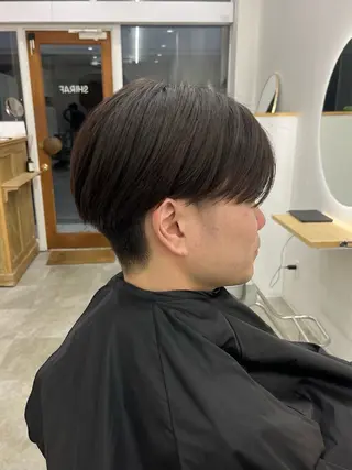 ショート メンズ ベージュ⟡˖レイヤー ˖ ࣪⊹あずきのヘアスタイル