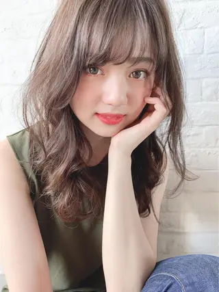 セミロング カラー 上條 航平のヘアスタイル