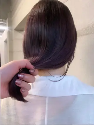 ミディアム カラー 透明感カラー✂︎ /縮毛矯正/YUKAのヘアスタイル