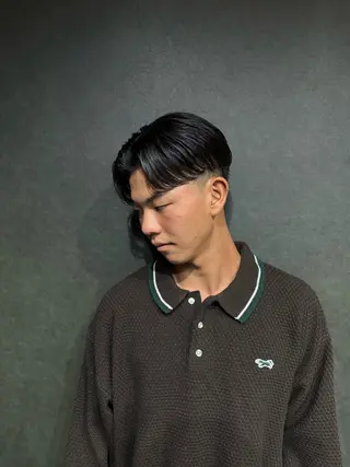 ミディアム パーマ メンズ Les Mainsのヘアスタイル