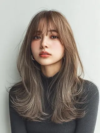 ロング 絶対綺麗な暖色カラー 🎯あります✨増渕✨のヘアスタイル