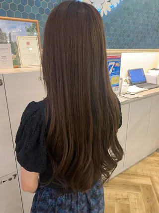 ロング カラー パーマ 大橋 拓実のヘアスタイル