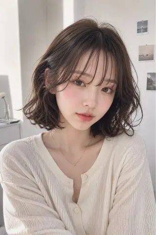 ショート パーマ ボブパーマ/縮毛矯正 /かわいい/せき🫧のヘアスタイル