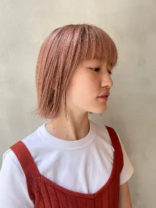 ショート カラー 髪質改善ストレート/ kurachiのヘアスタイル