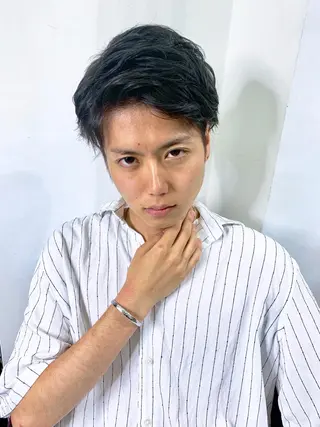 ショート カラー パーマ メンズ メンズ縮毛矯正 細谷碧海のヘアスタイル