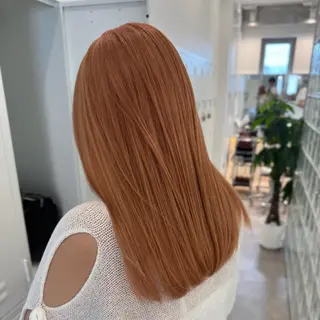 セミロング カラー 渋谷ブリーチカラー✨ sara💛のヘアスタイル