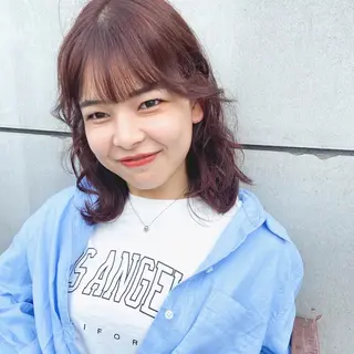 ミディアム カラー パーマ ヘアアレンジ 🌼似合わせのプロ 心斎橋/rena🌼のマツエク・マツパデザイン