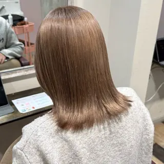ミディアム カラー 柔らかいbeige ¦韓国¦🩰マユ🩰のヘアスタイル