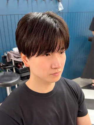 ショート カラー パーマ ヘアアレンジ メンズ 伊藤 陸のヘアスタイル