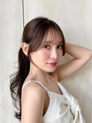 ロング 🧡くびれヘア/前髪 顔周り🧡久原結衣のヘアスタイル