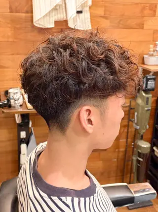 ショート パーマ メンズ 三宮メンズカット ヨシイッキのヘアスタイル